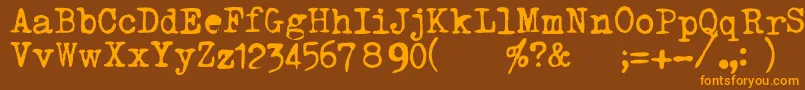 TriumphTippa Font – Orange Fonts on Brown Background