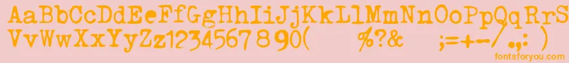 TriumphTippa Font – Orange Fonts on Pink Background