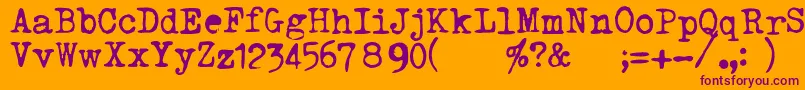 TriumphTippa Font – Purple Fonts on Orange Background