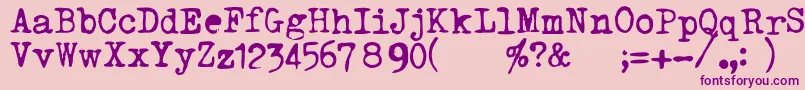 TriumphTippa Font – Purple Fonts on Pink Background