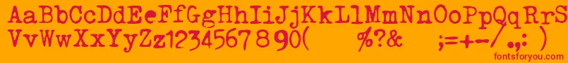 TriumphTippa Font – Red Fonts on Orange Background