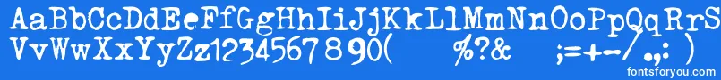 フォントTriumphTippa – 青い背景に白い文字