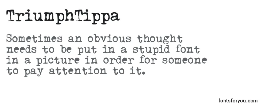 Reseña de la fuente TriumphTippa
