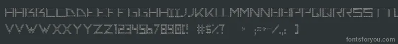 フォントTsachi – 黒い背景に灰色の文字