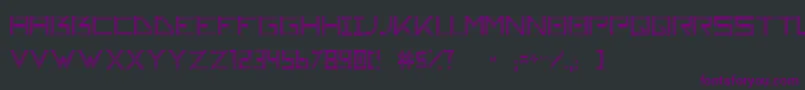 Czcionka Tsachi – fioletowe czcionki na czarnym tle