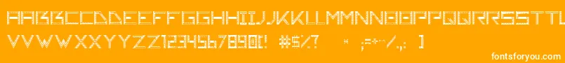 フォントTsachi – オレンジの背景に白い文字