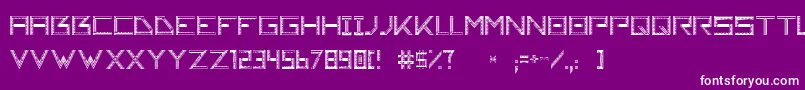 フォントTsachi – 紫の背景に白い文字