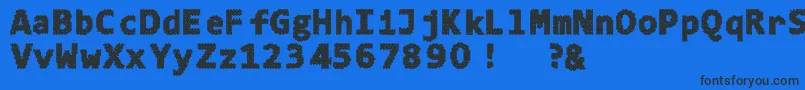 4ka Font – Black Fonts on Blue Background