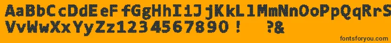 4ka Font – Black Fonts on Orange Background