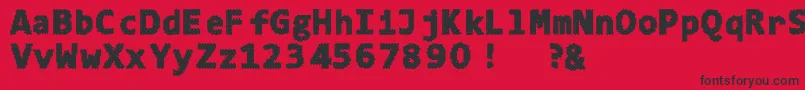 4ka Font – Black Fonts on Red Background