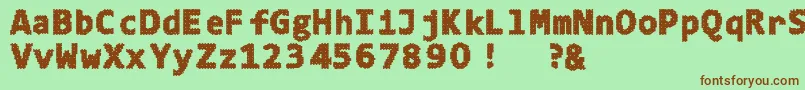 4ka Font – Brown Fonts on Green Background