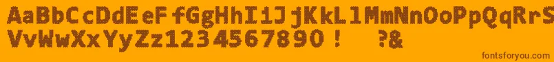 4ka Font – Brown Fonts on Orange Background