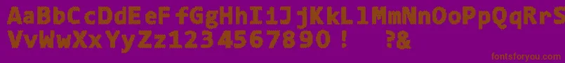 4ka Font – Brown Fonts on Purple Background