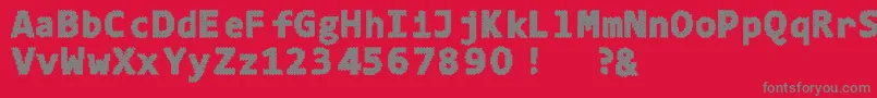 4ka Font – Gray Fonts on Red Background