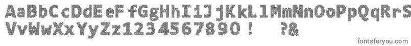 フォント4ka – 白い背景に灰色の文字