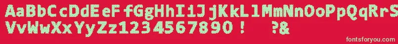 フォント4ka – 赤い背景に緑の文字