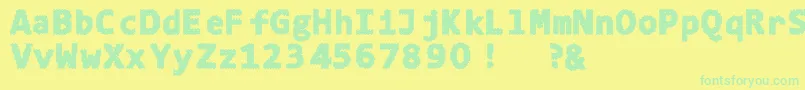 フォント4ka – 黄色い背景に緑の文字