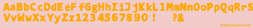 4ka Font – Orange Fonts on Pink Background