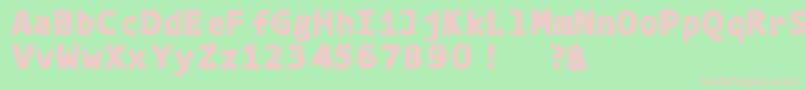 4ka Font – Pink Fonts on Green Background