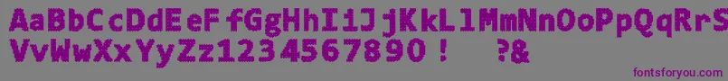 4ka Font – Purple Fonts on Gray Background