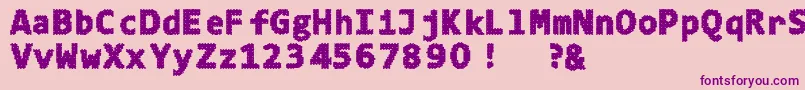 4ka Font – Purple Fonts on Pink Background