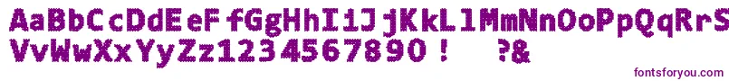 4ka Font – Purple Fonts on White Background