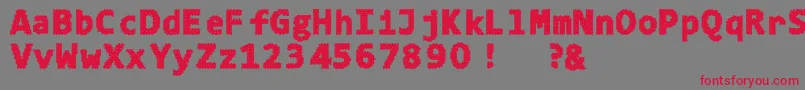 4ka Font – Red Fonts on Gray Background