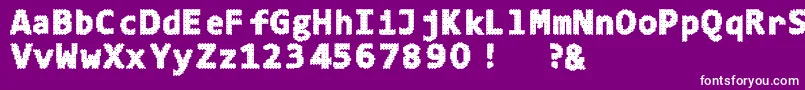 4ka Font – White Fonts on Purple Background