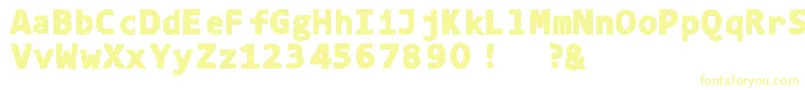 4ka Font – Yellow Fonts on White Background