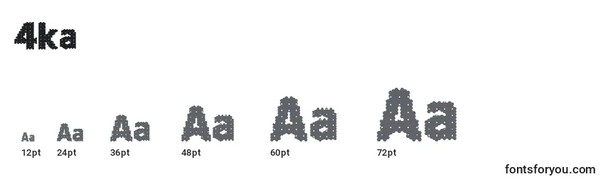 4ka Font Sizes