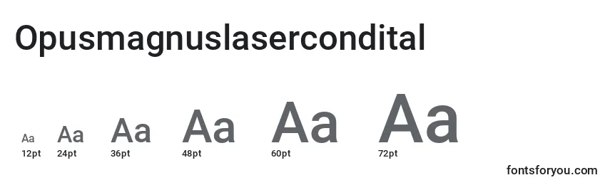 Opusmagnuslasercondital Font Sizes