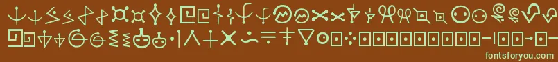 FuturamaAlienAlphabetOne Font – Green Fonts on Brown Background