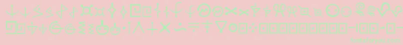 FuturamaAlienAlphabetOne Font – Green Fonts on Pink Background