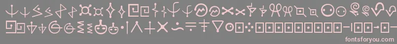 FuturamaAlienAlphabetOne Font – Pink Fonts on Gray Background