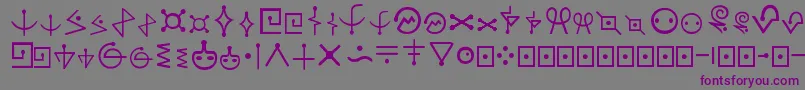 FuturamaAlienAlphabetOne Font – Purple Fonts on Gray Background