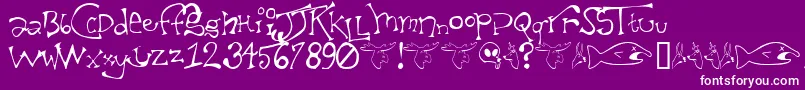 Taxidermist Font – White Fonts on Purple Background