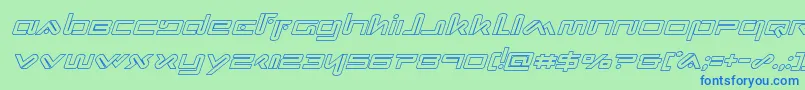 Xephyroutital Font – Blue Fonts on Green Background