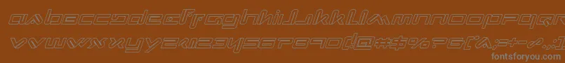 Fonte Xephyroutital – fontes cinzas em um fundo marrom