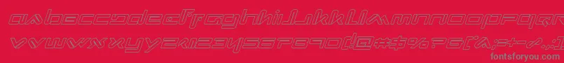 Xephyroutital Font – Gray Fonts on Red Background