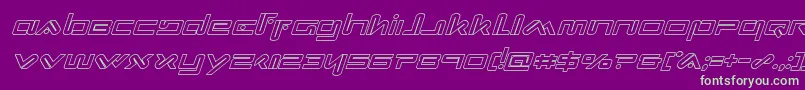 Fonte Xephyroutital – fontes verdes em um fundo violeta