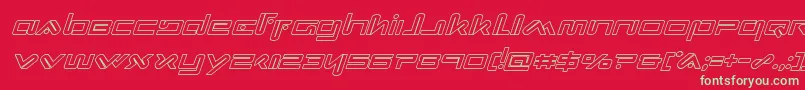 Шрифт Xephyroutital – зелёные шрифты на красном фоне