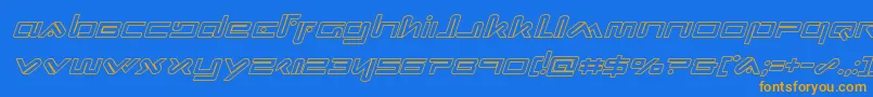 Xephyroutital Font – Orange Fonts on Blue Background