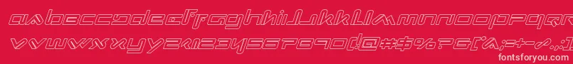 Fonte Xephyroutital – fontes rosa em um fundo vermelho