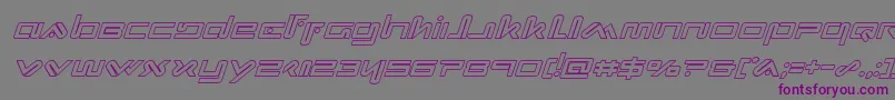 Police Xephyroutital – polices violettes sur fond gris