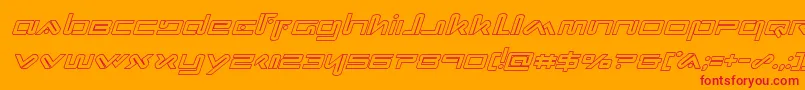 Xephyroutital Font – Red Fonts on Orange Background