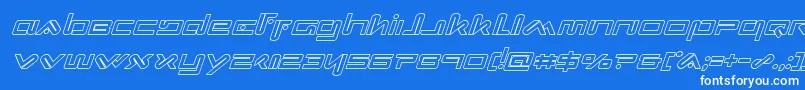 Xephyroutital Font – White Fonts on Blue Background