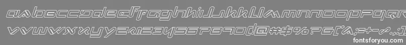 Xephyroutital-Schriftart – Weiße Schriften auf grauem Hintergrund