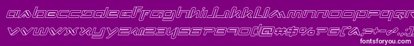 Xephyroutital-Schriftart – Weiße Schriften auf violettem Hintergrund