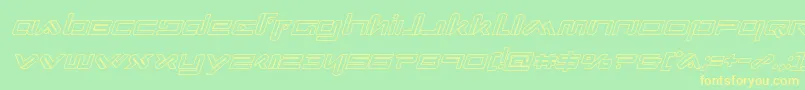 Xephyroutital Font – Yellow Fonts on Green Background