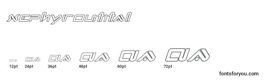 Xephyroutital Font Sizes
